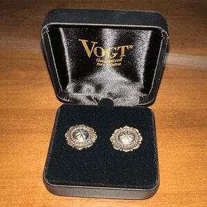 VOGT Silver and Black Women's Earrings